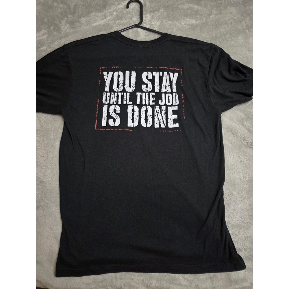 BC Limited Shirt Mens Large Black You Stay Until The Job Is Done Graphic Tee